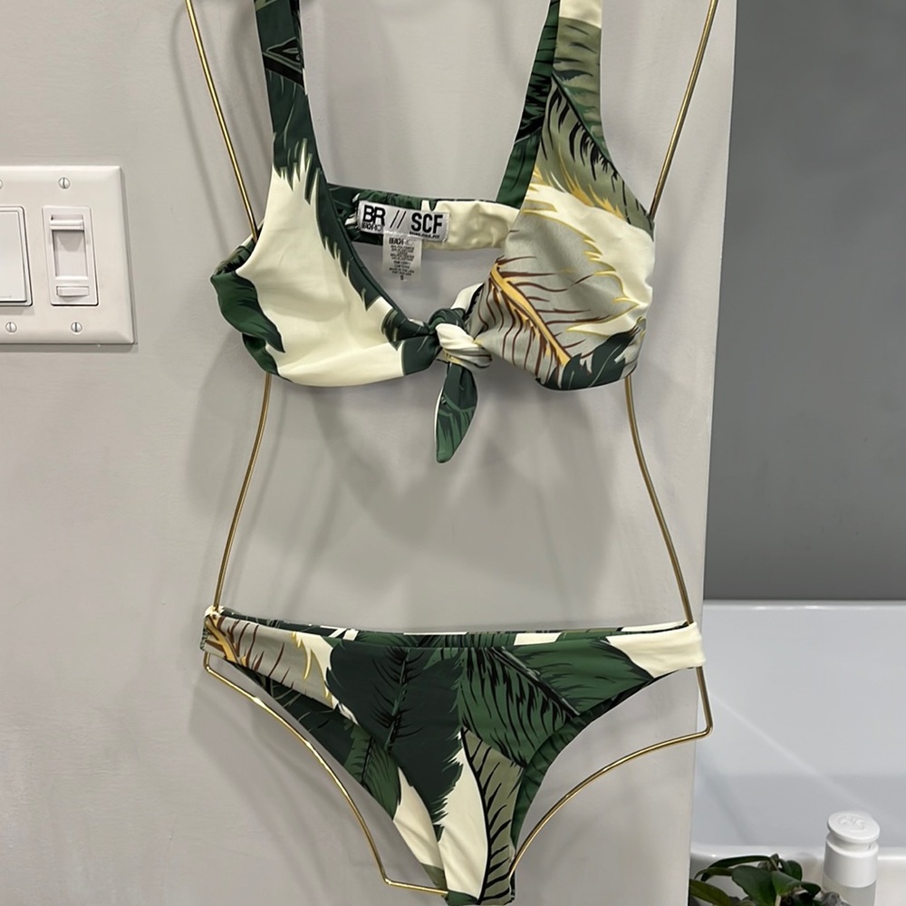 Beach riot banana leaf two piece bikini
